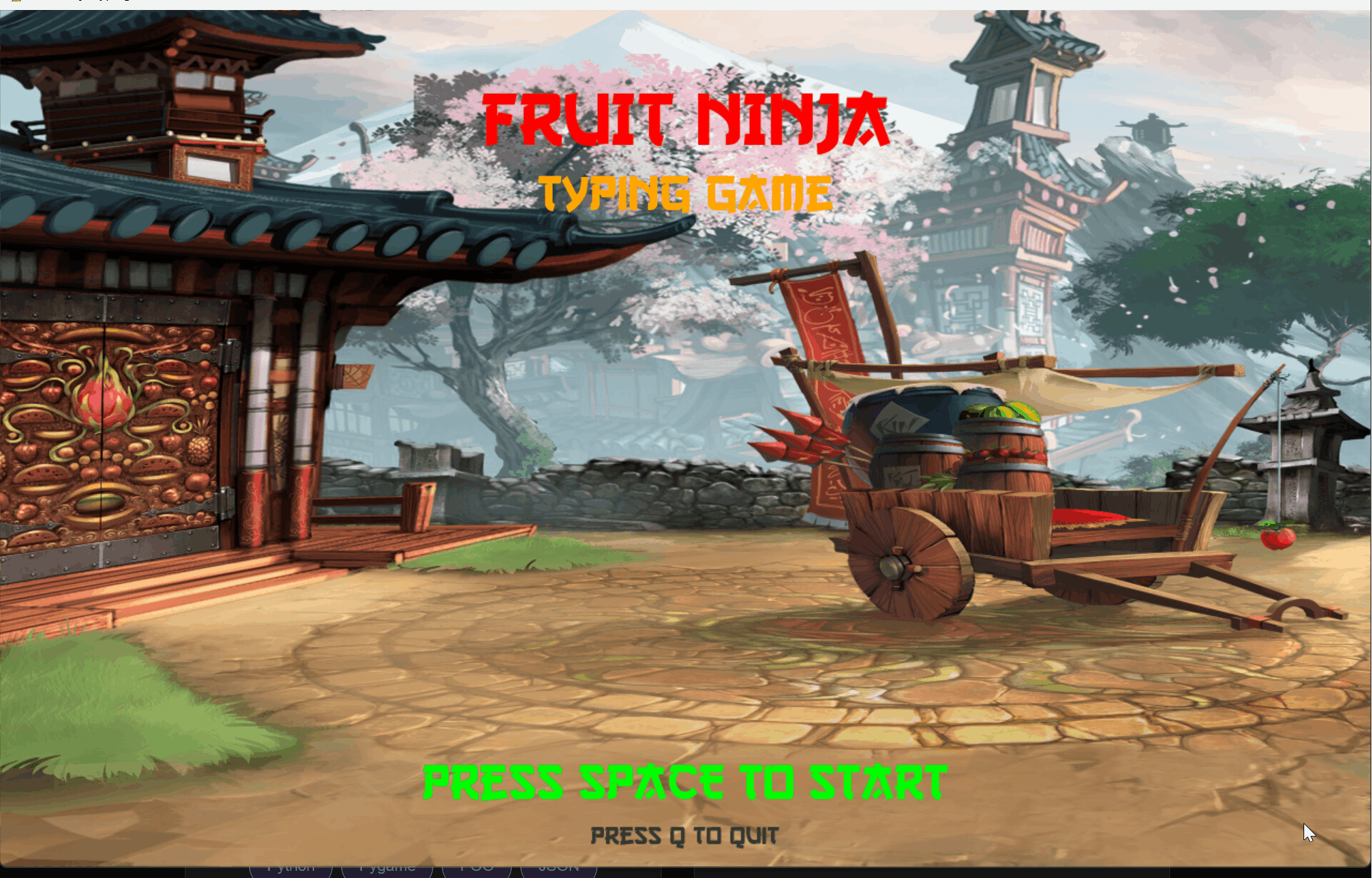 Démonstration animée du jeu Fruit Slicer