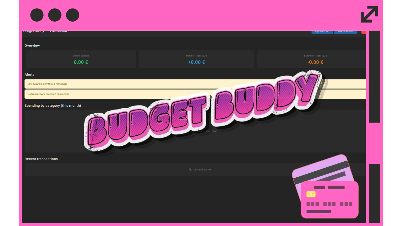 Aperçu de l'application Budget Buddy